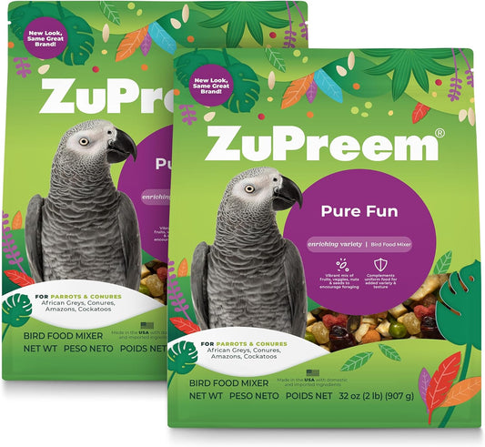 Pure Fun Parrots & Conures Bird Food 2 Pk 2 Lbs